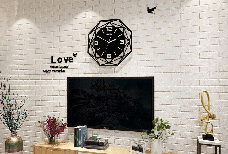 Minimalist Quartz Wall Clock for Living Room