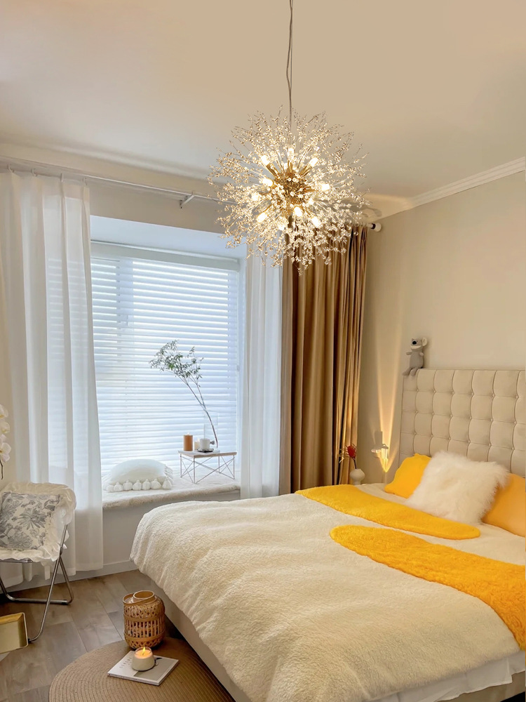 Creative Crystal Dandelion Chandelier for Living Room