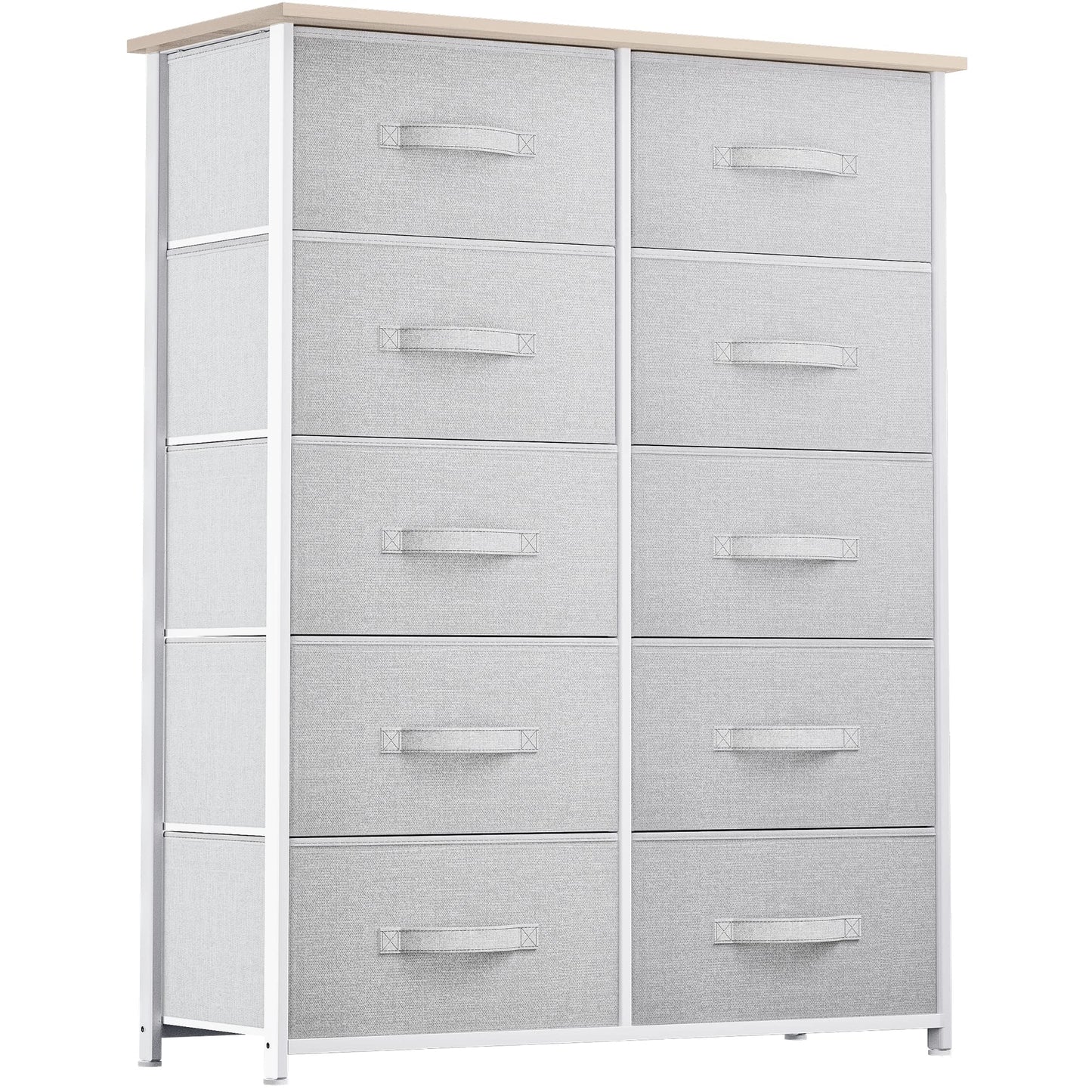 YITAHOME 10 Drawers Dresser Fabric Dresser for Living Room Organizer Unit for Bedroom Living Room Hallway Closets