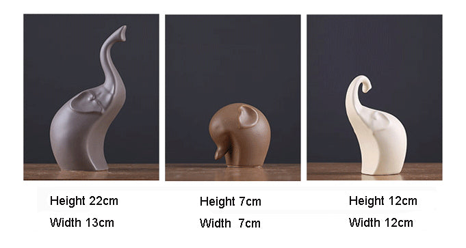 Ceramic Craft Home Decor - Creative Couple Elephants