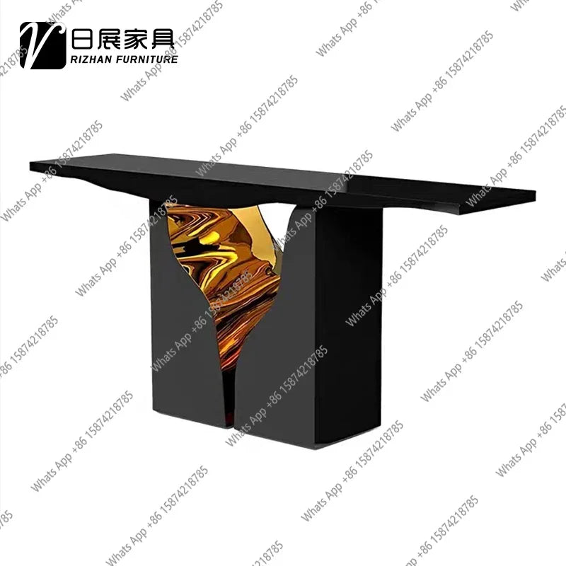 MX Italian Light Luxury Small Apartment Entrance Desk Designer Personalized Design End View Desk Corridor Decorative Cabinet