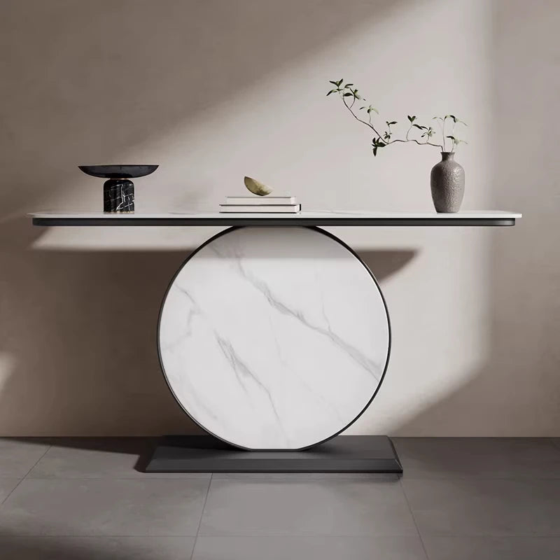 oo-Modern Handmade Aluminum Entrance Table End Table for Light Luxury Villa Hotel Decor Metal