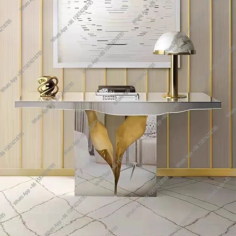 MX Italian Light Luxury Small Apartment Entrance Desk Designer Personalized Design End View Desk Corridor Decorative Cabinet